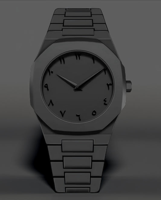 Arabic Aura Watch - Black